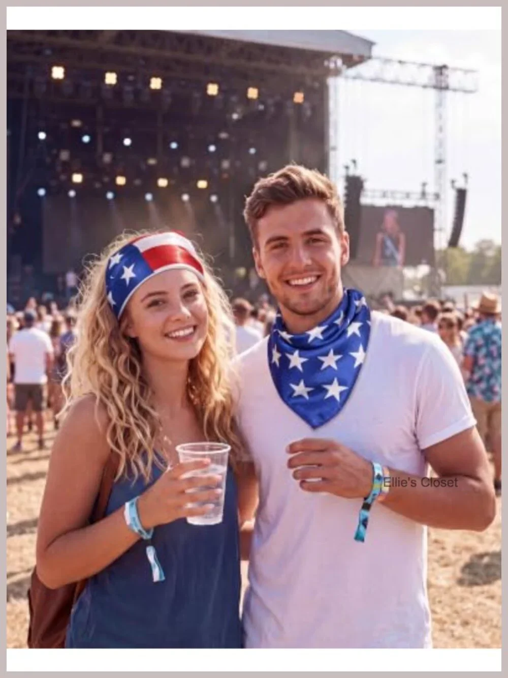 Silk-Like Polyester 27.5in Flag Bandana Scarf Set of 2 Hair Wrap Neck Scarf